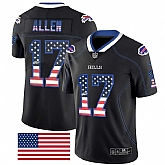 Nike Bills 17 Josh Allen Black USA Flag Fashion Limited Jersey Dyin,baseball caps,new era cap wholesale,wholesale hats